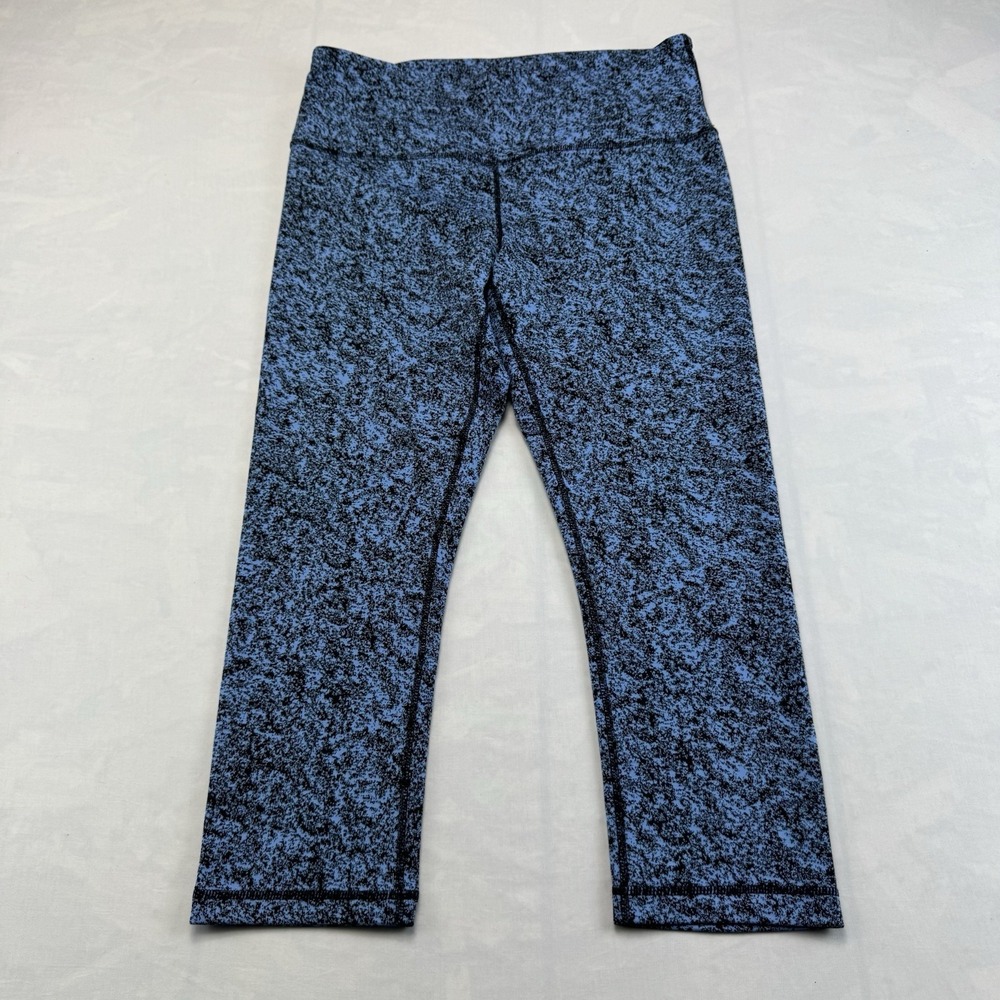 Kirkland Signature Women's Large Blue Black Cropped Yoga Leggings